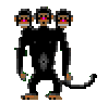 Dreiköpfiger Affe